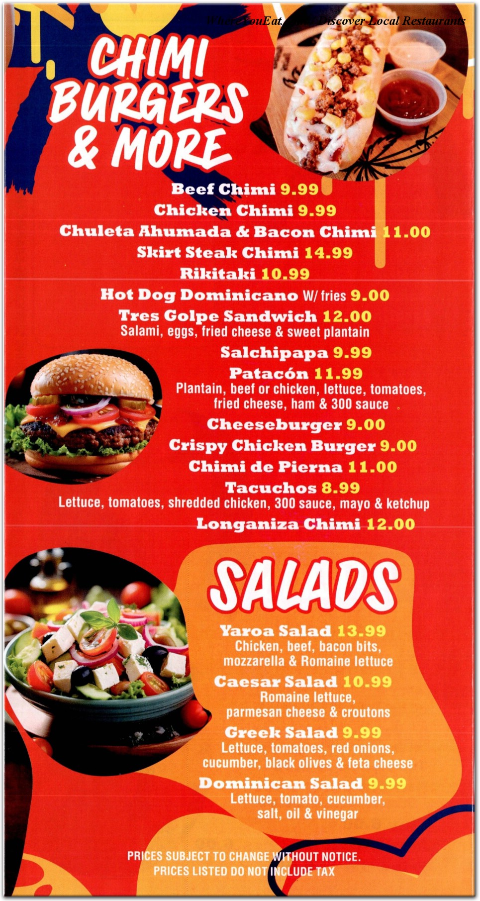 menu image