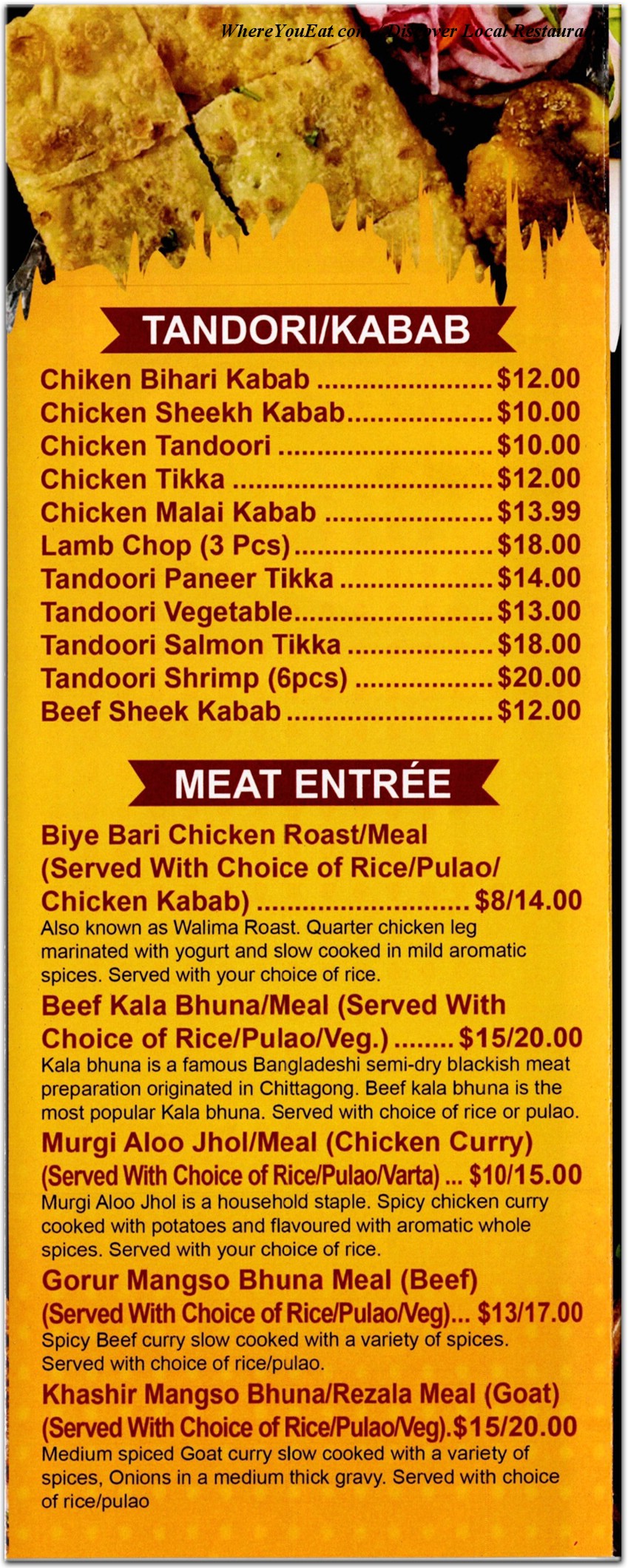 menu image