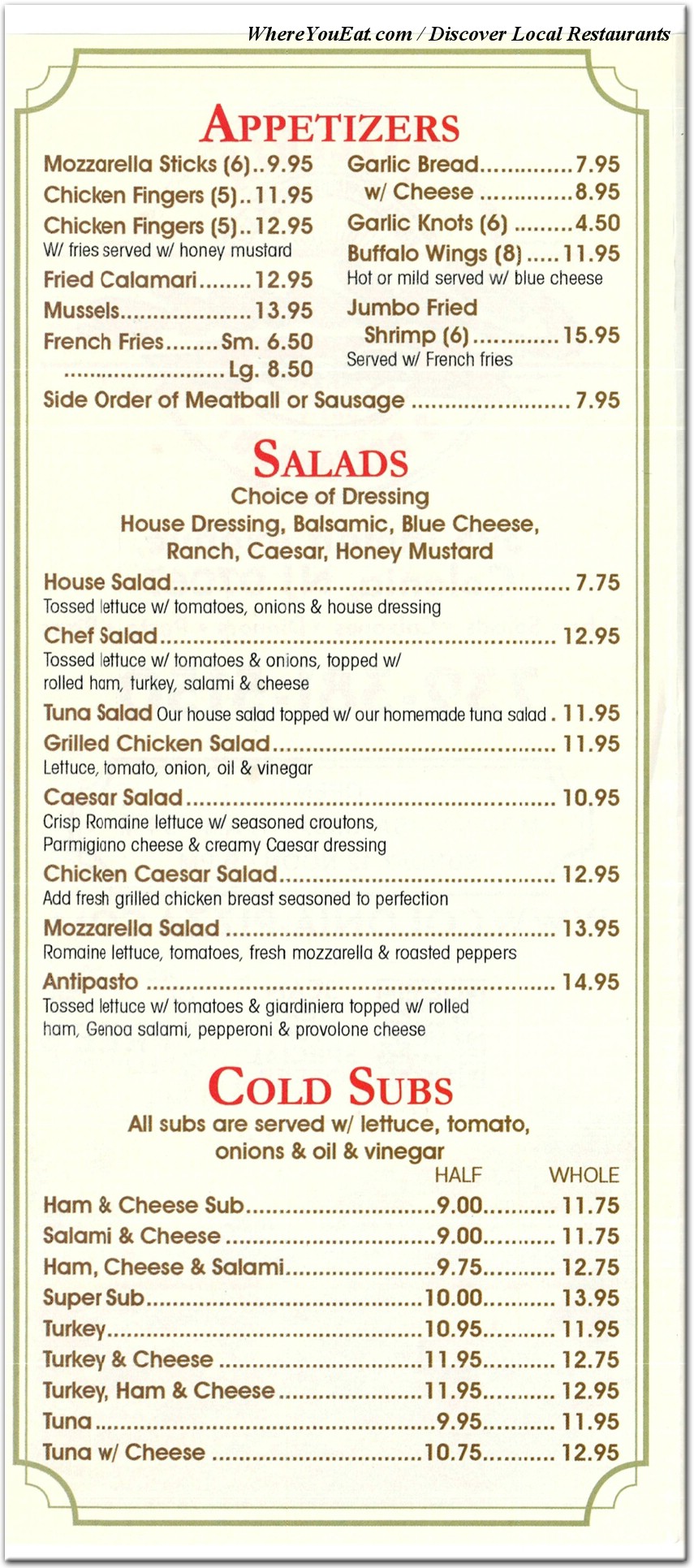 menu image