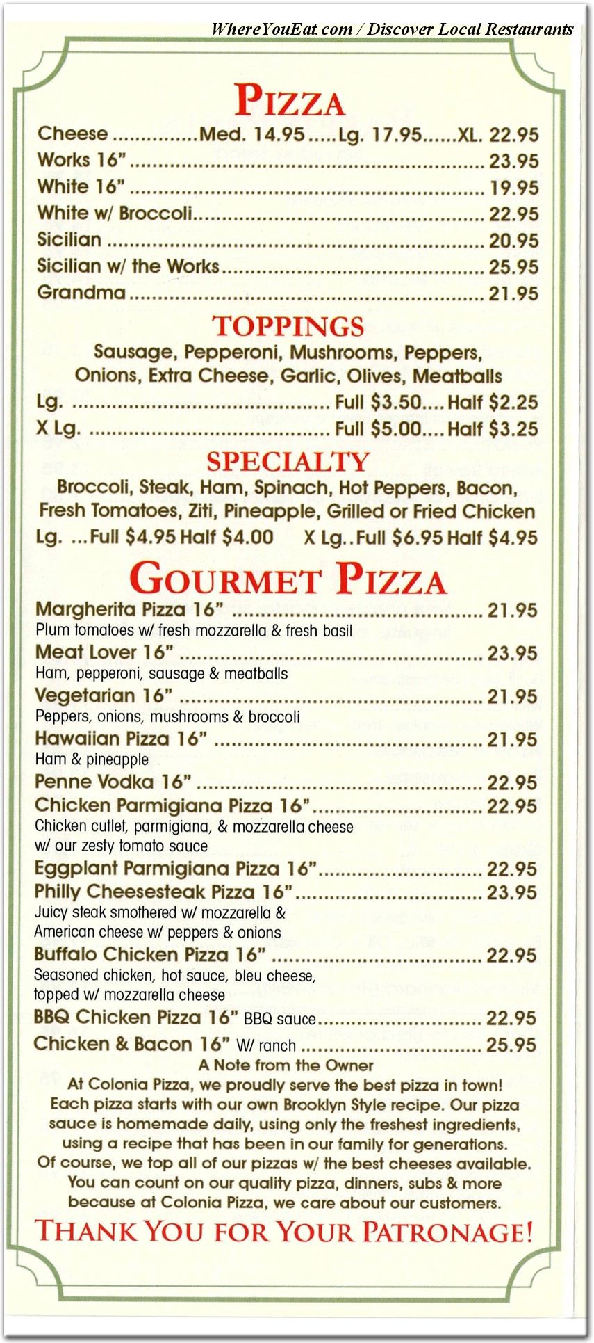 menu image