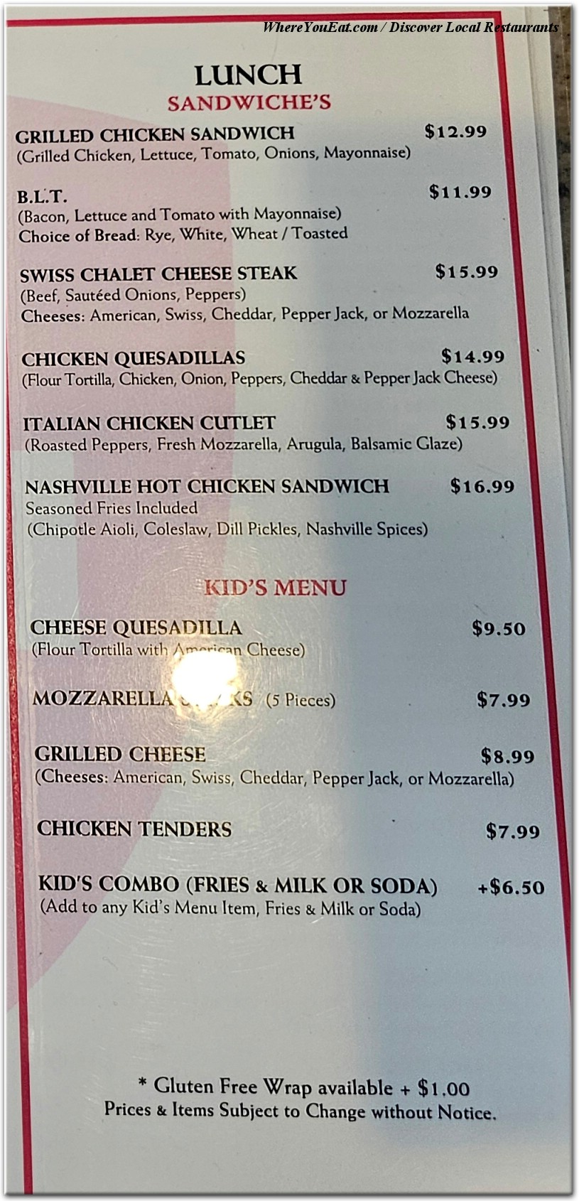menu image
