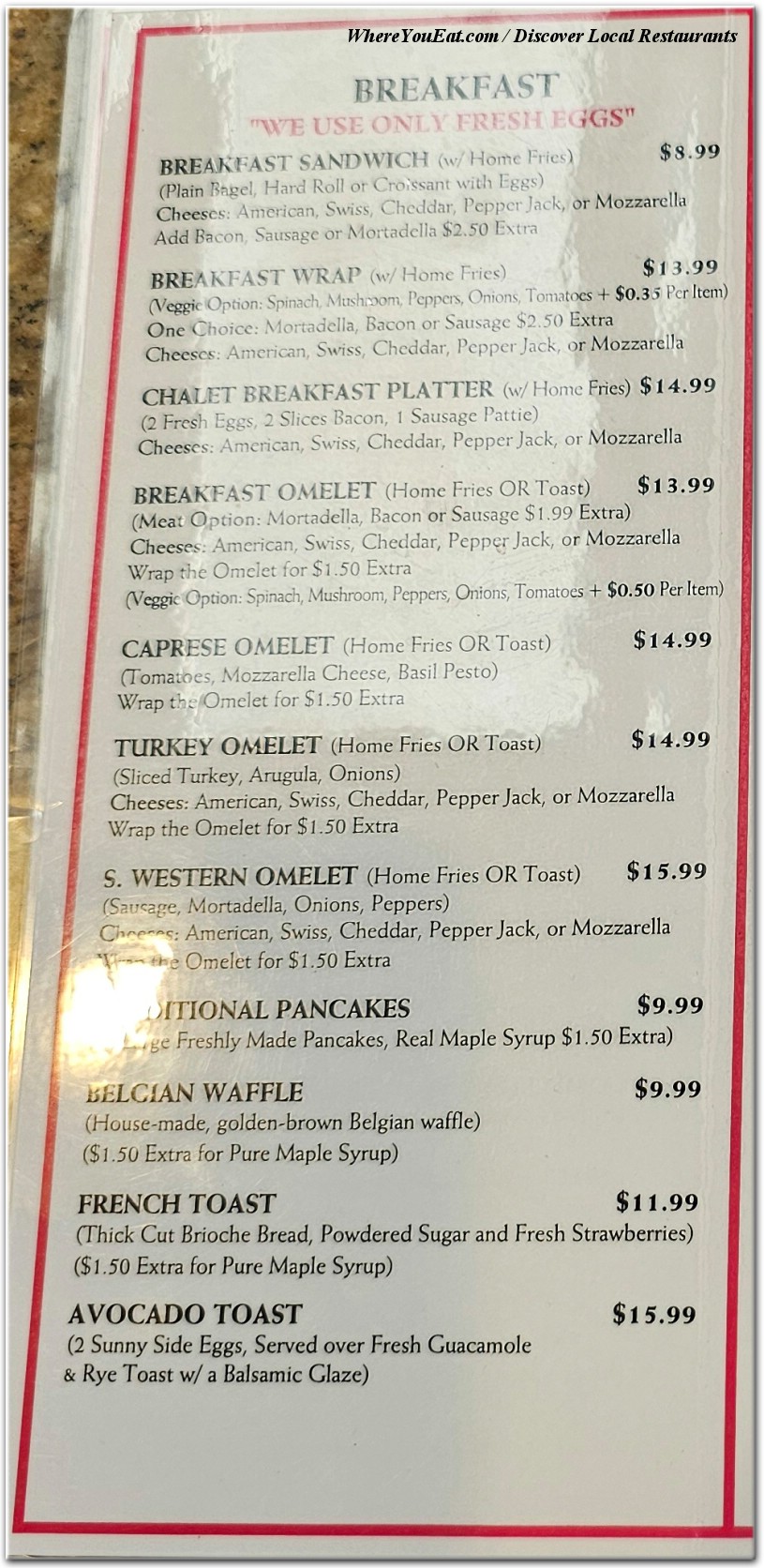 menu image