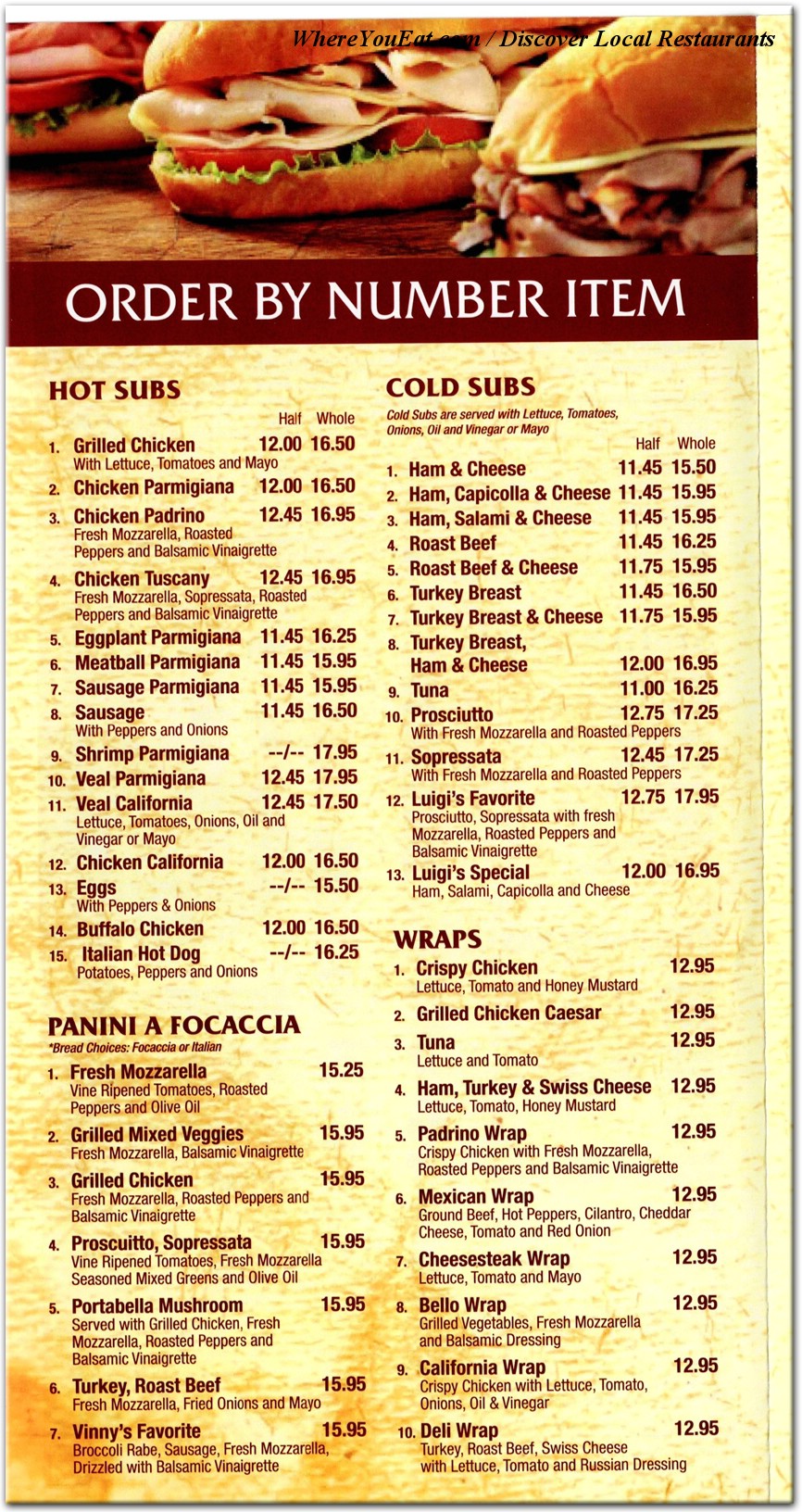 menu image