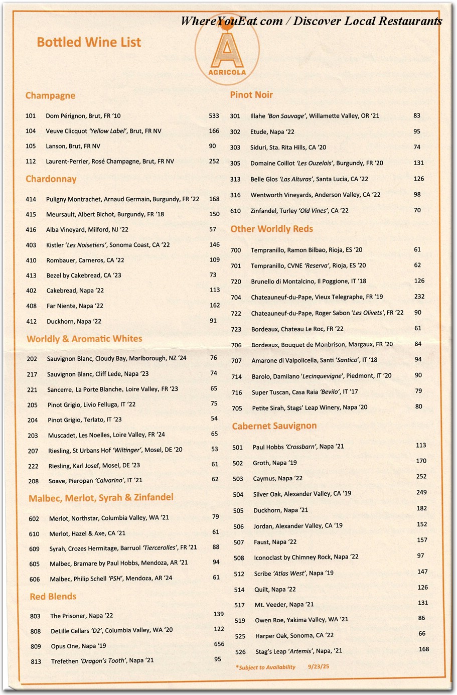 menu image