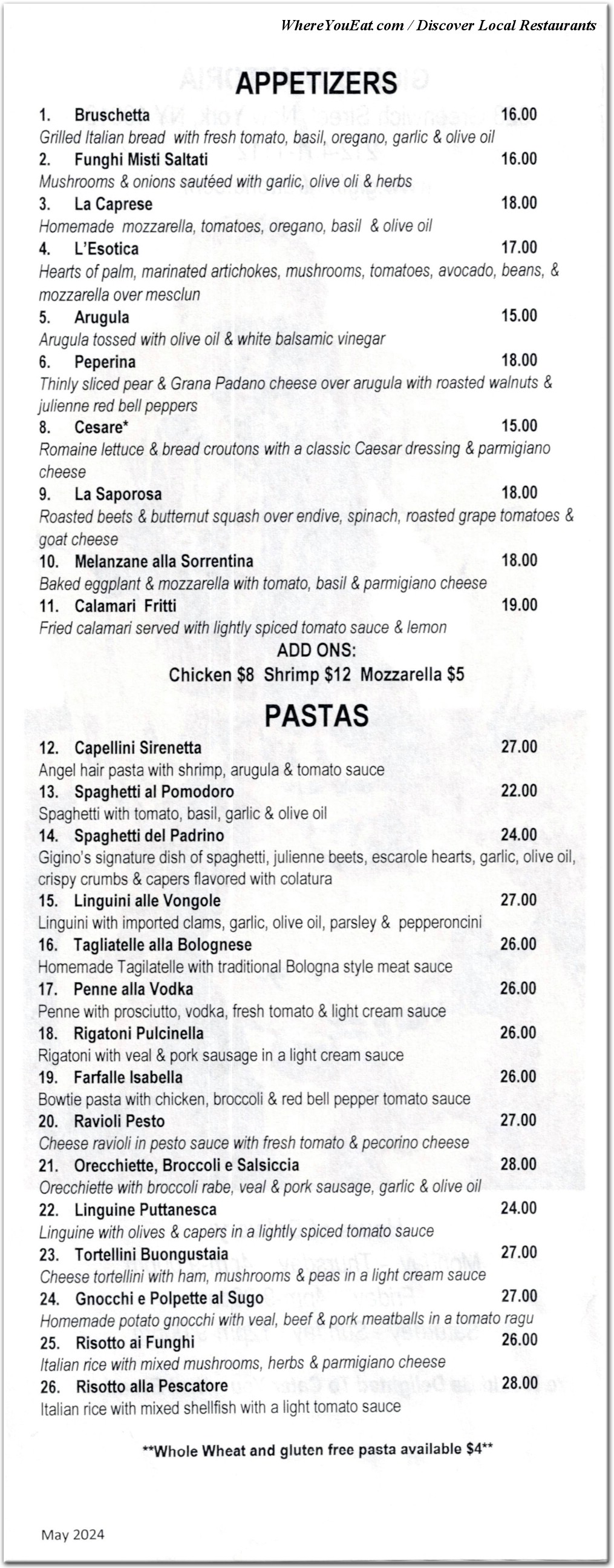 menu image