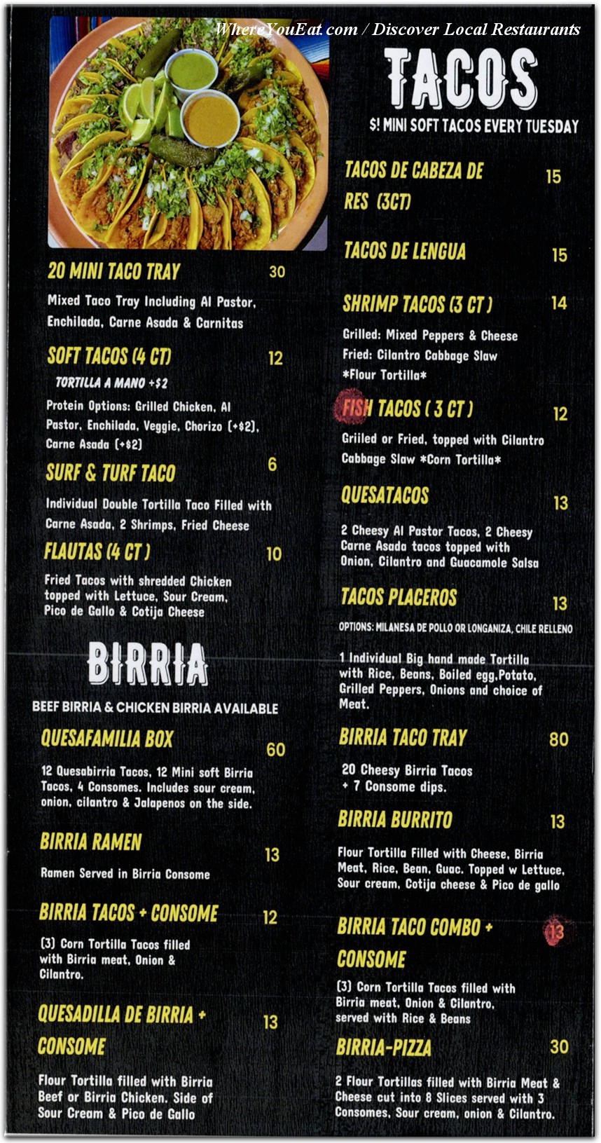 menu image