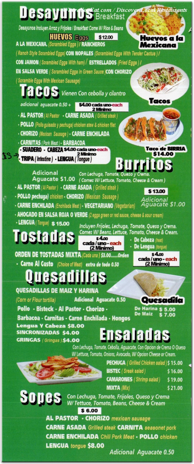 menu image