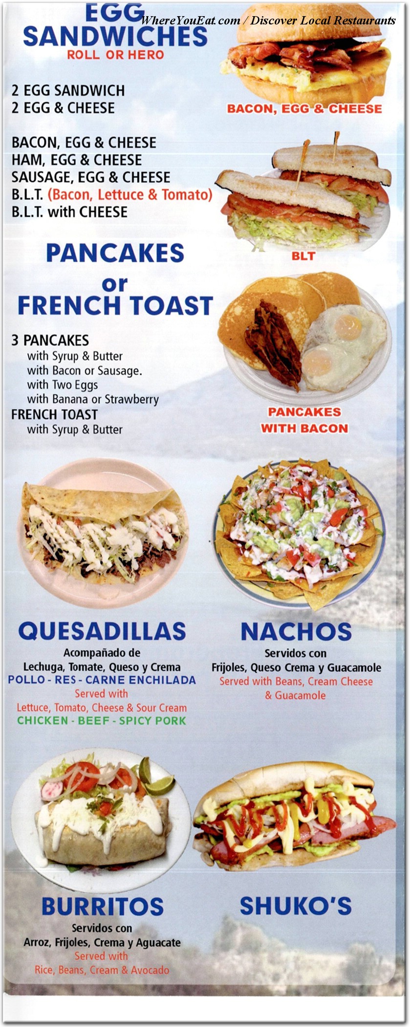 menu image