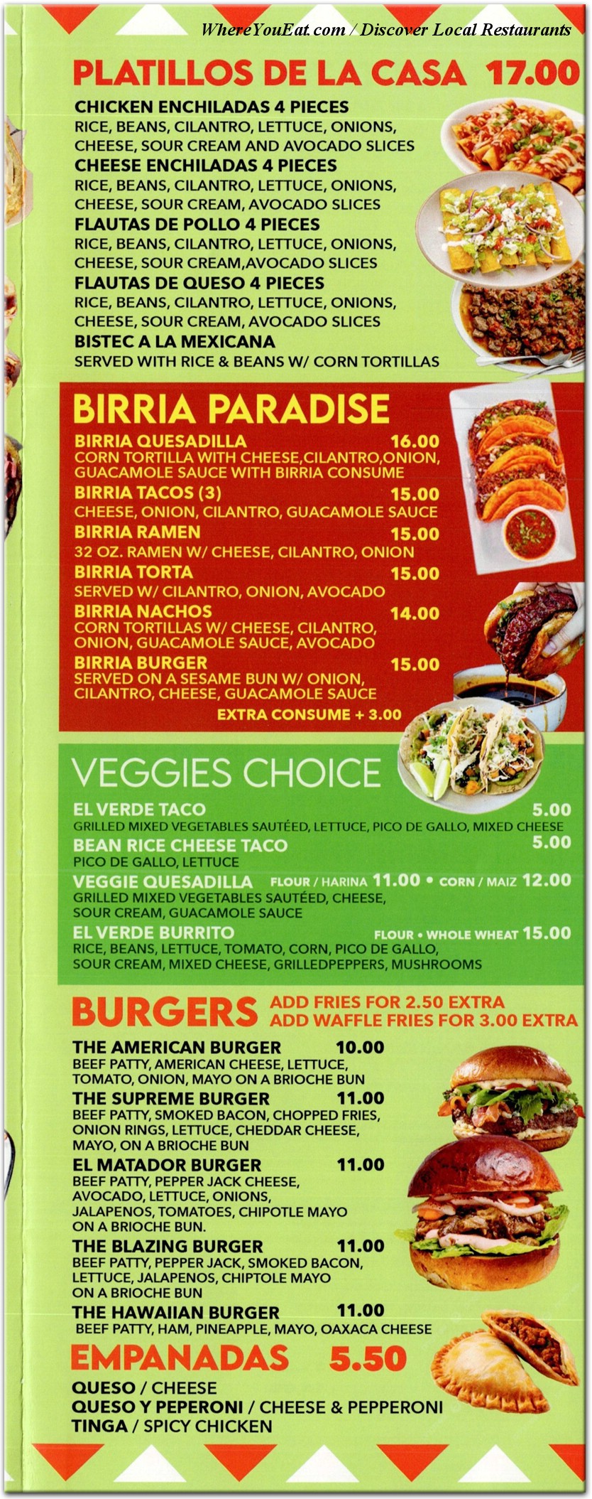 menu image