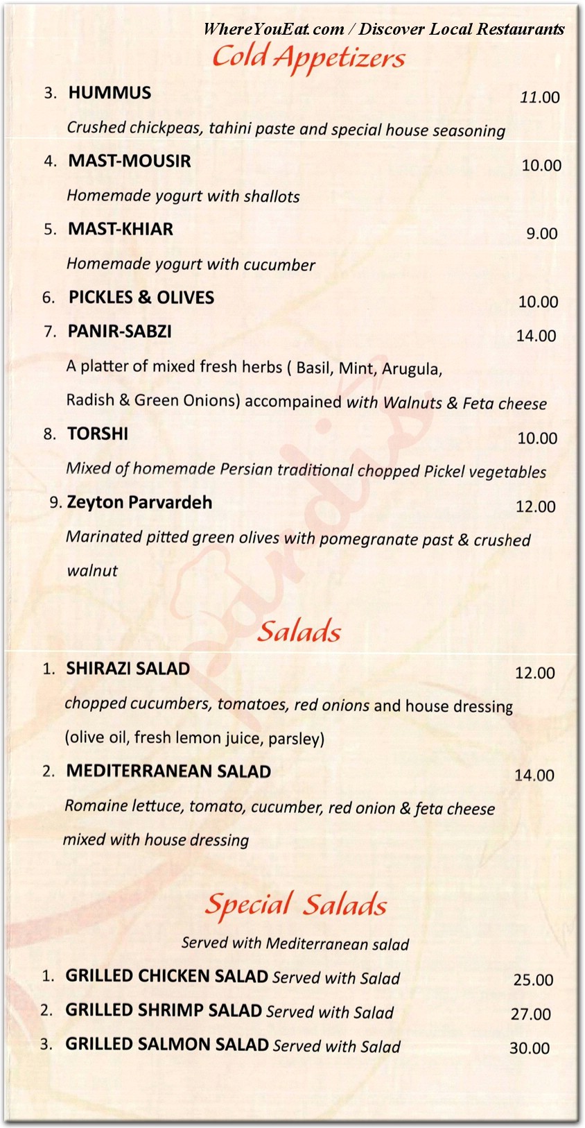 menu image