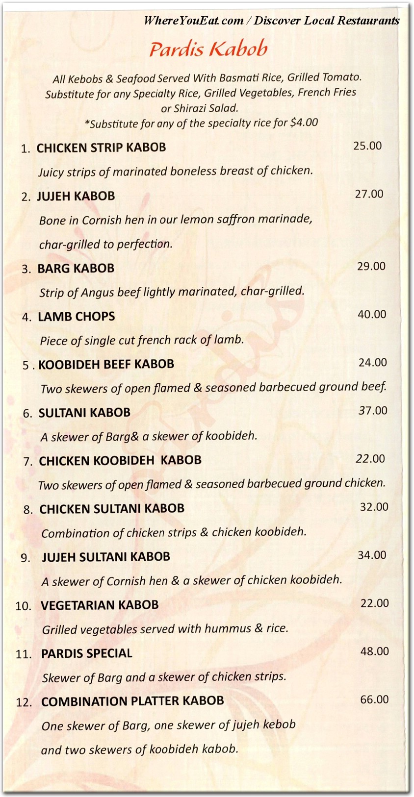 menu image