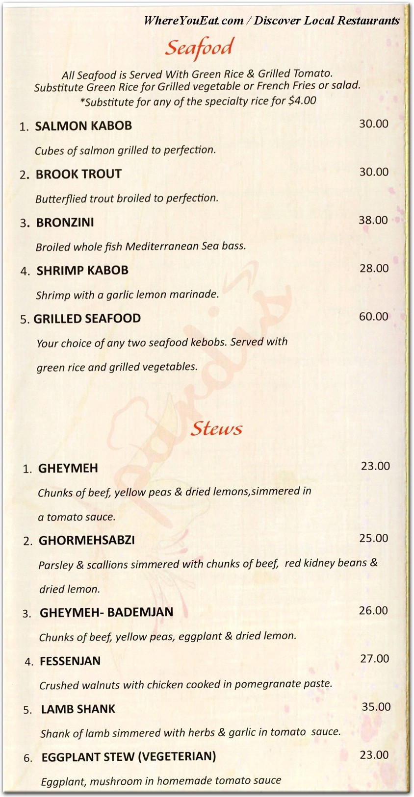 menu image