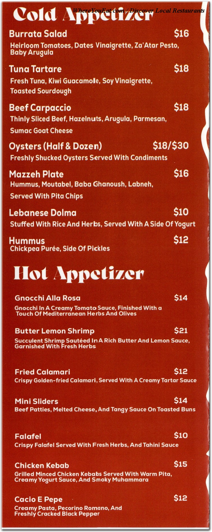 menu image