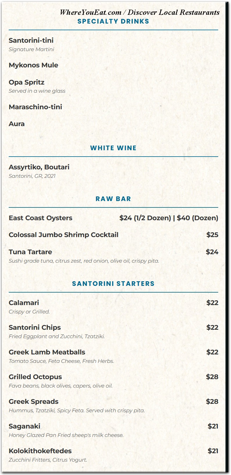 menu image