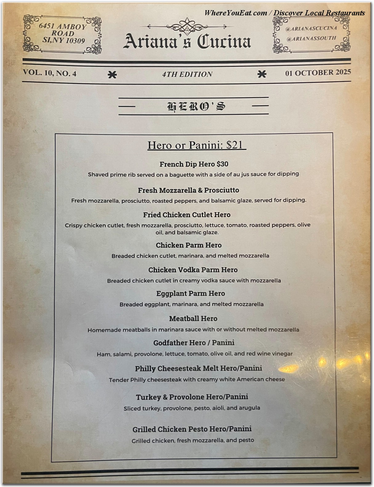 menu image