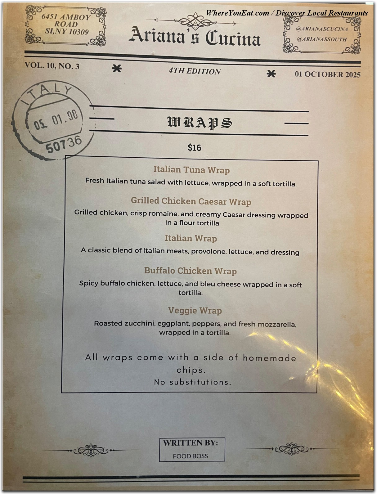 menu image
