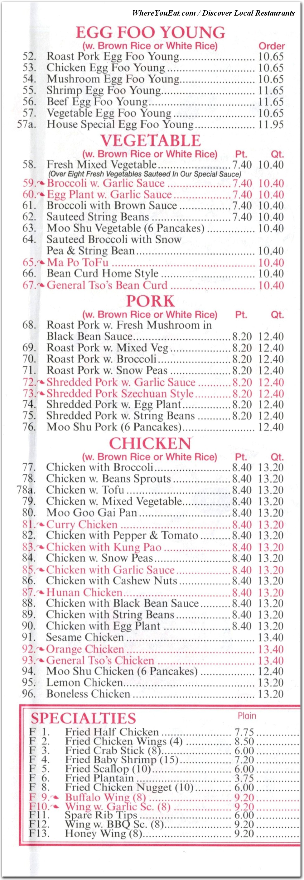 menu image