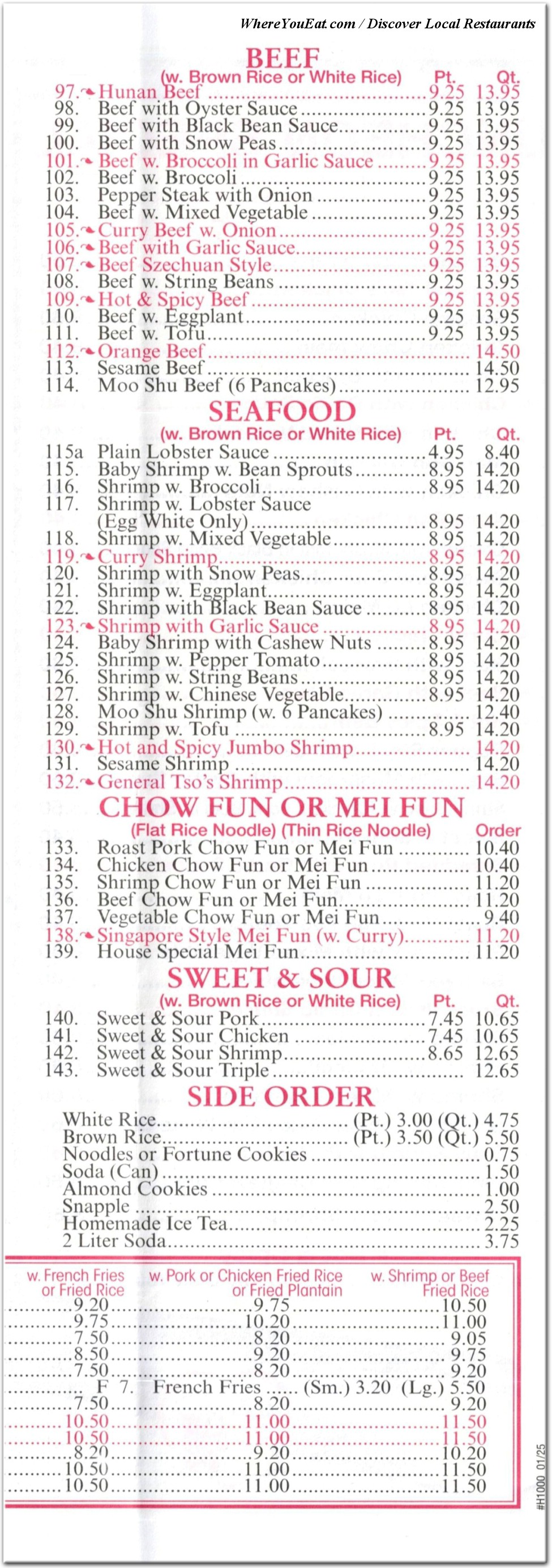 menu image