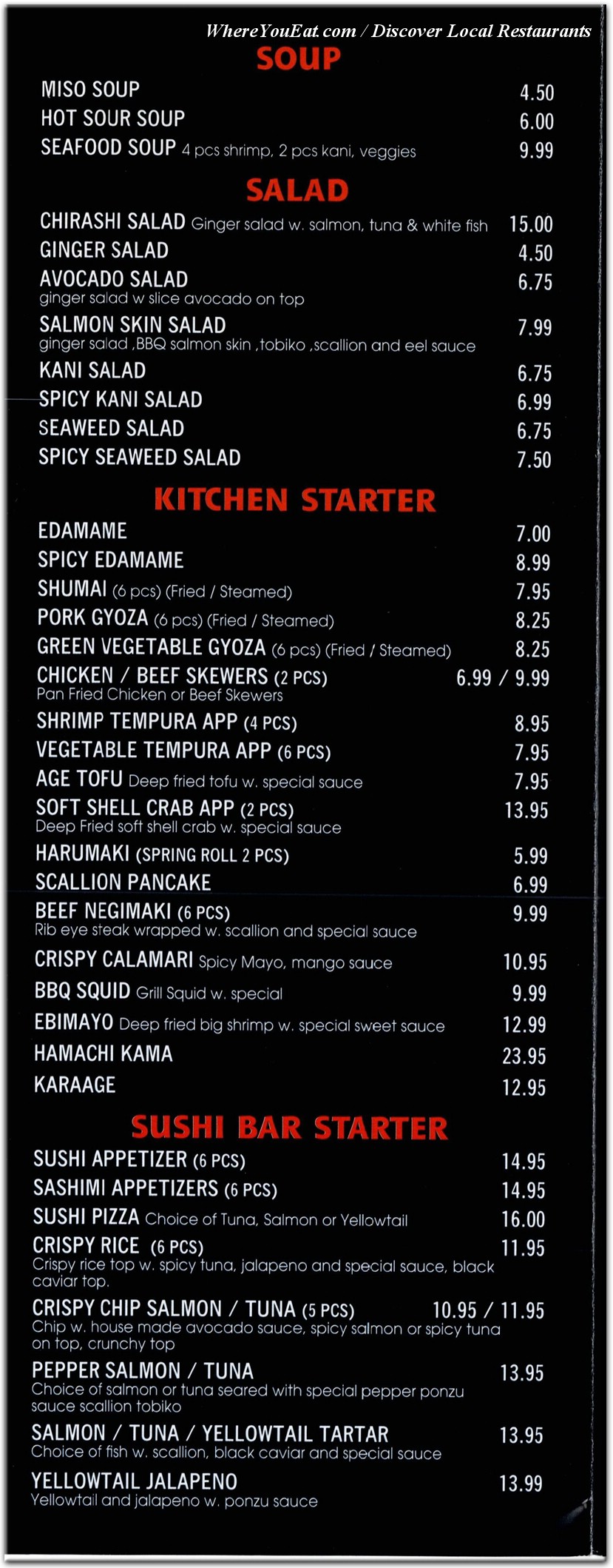 menu image