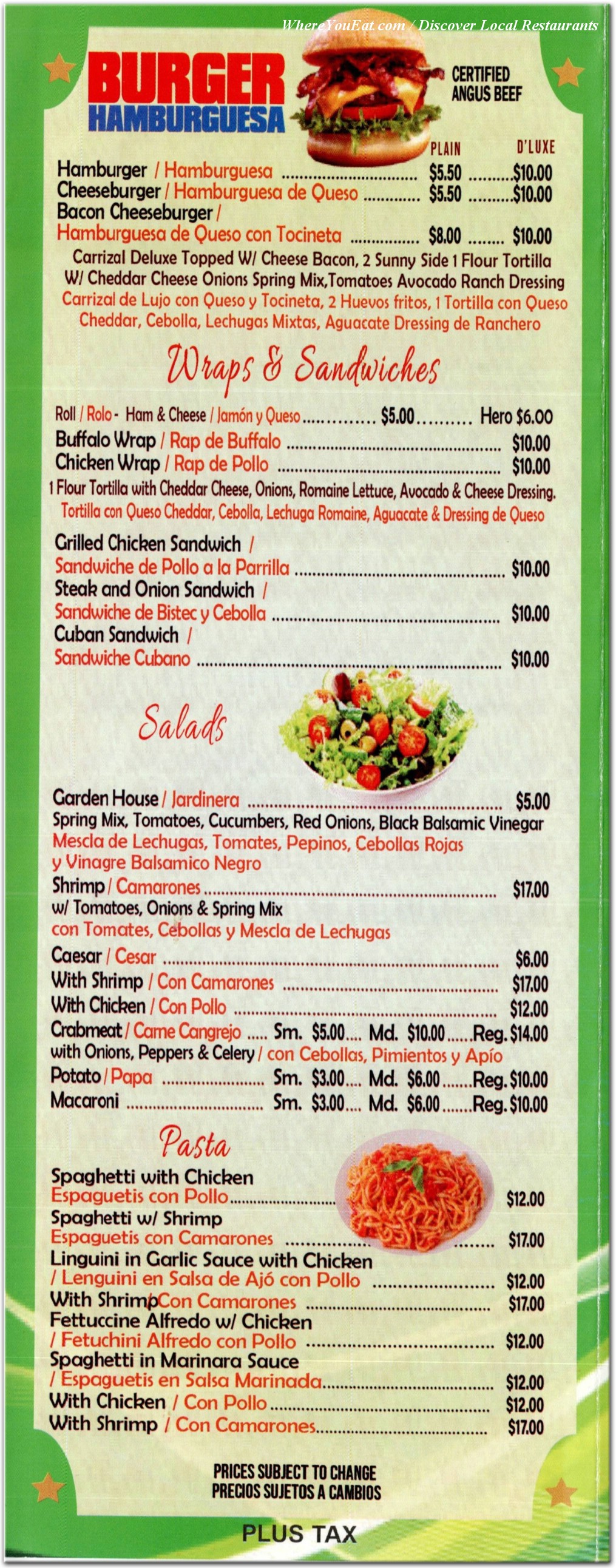 menu image