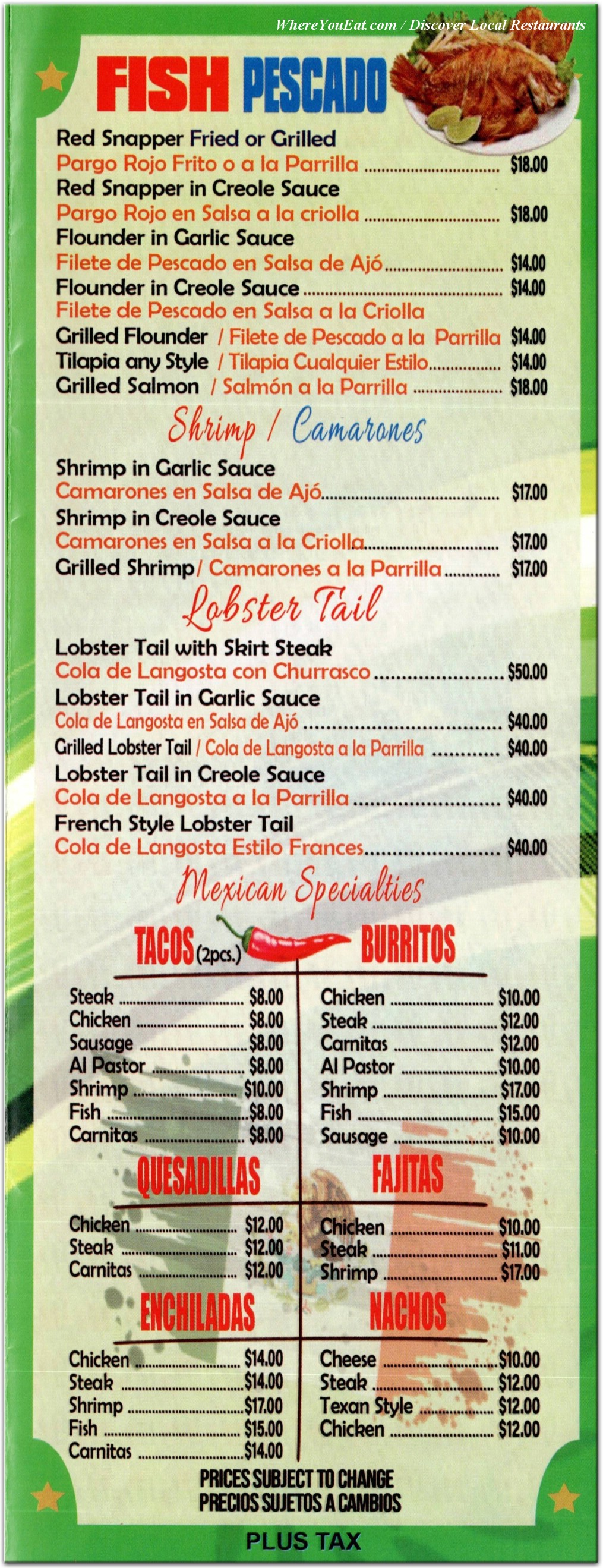 menu image