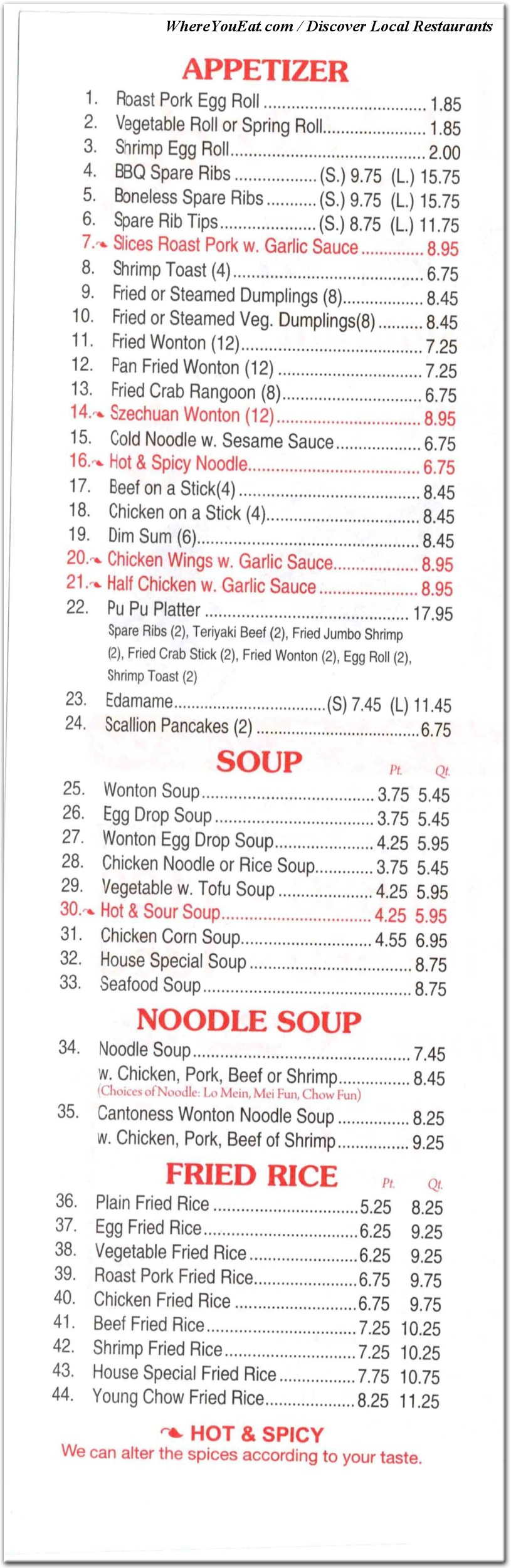 menu image