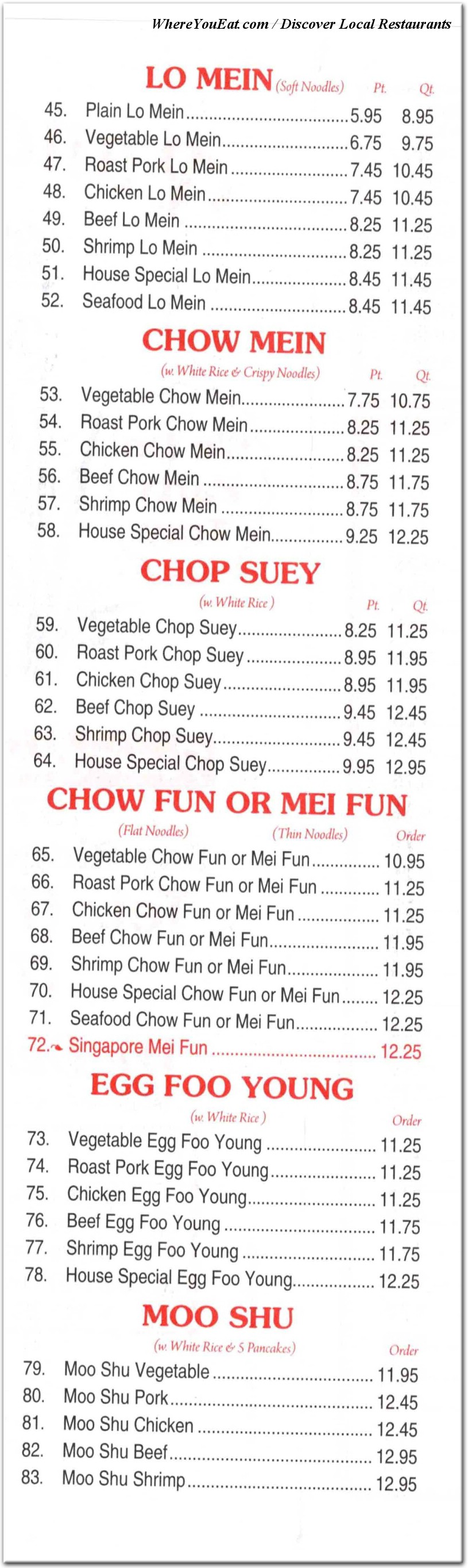 menu image