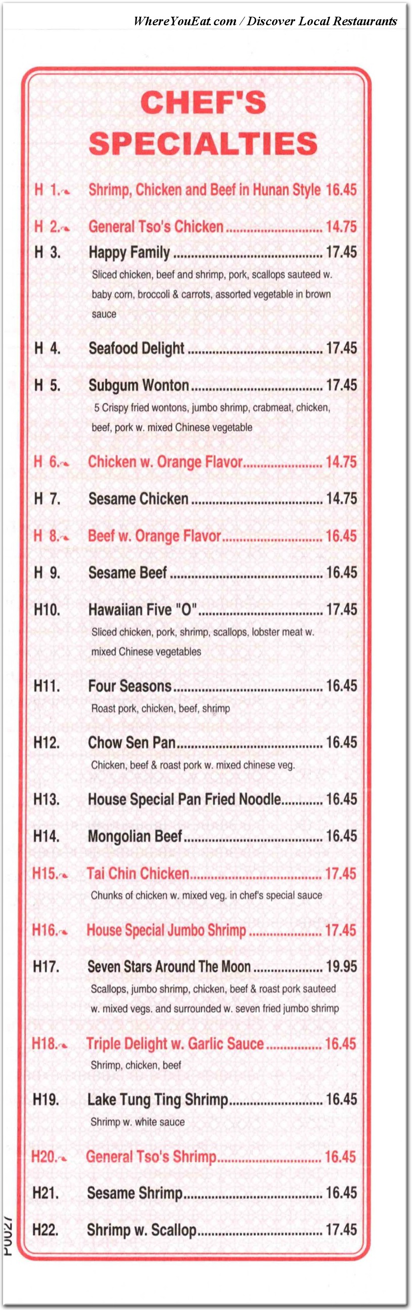 menu image