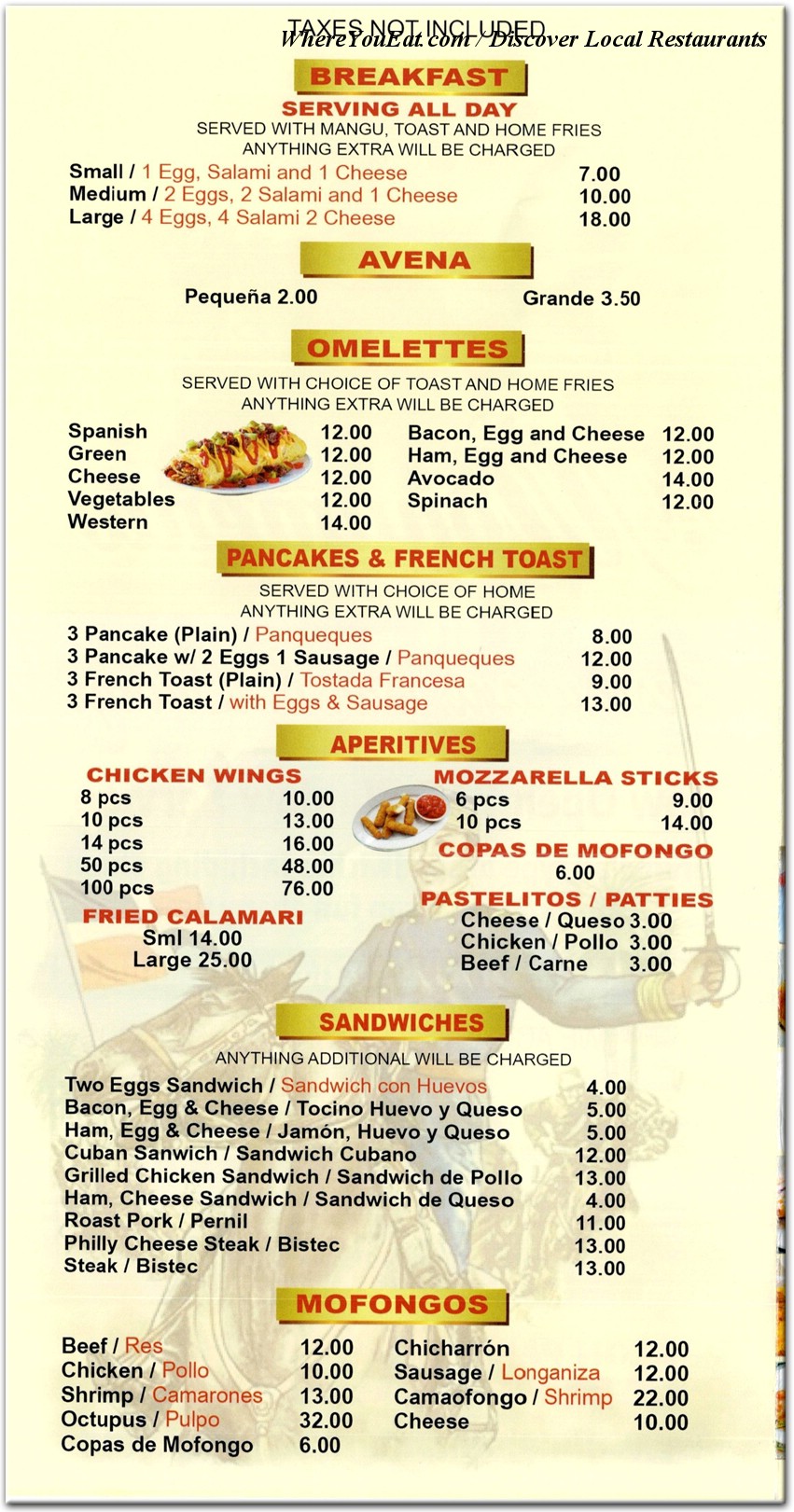 menu image