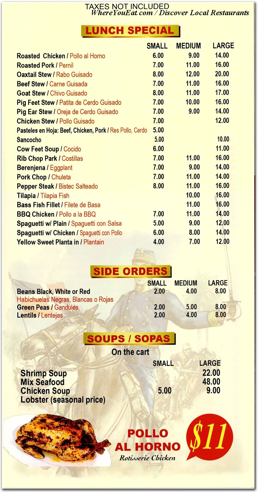 menu image