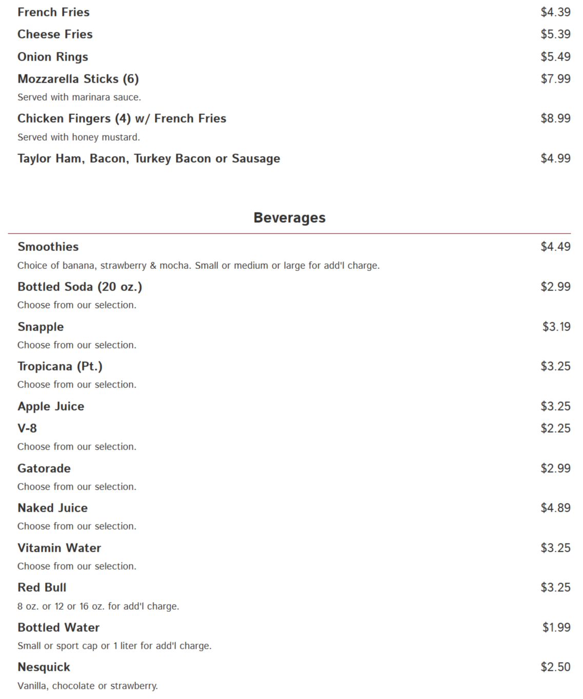 menu image
