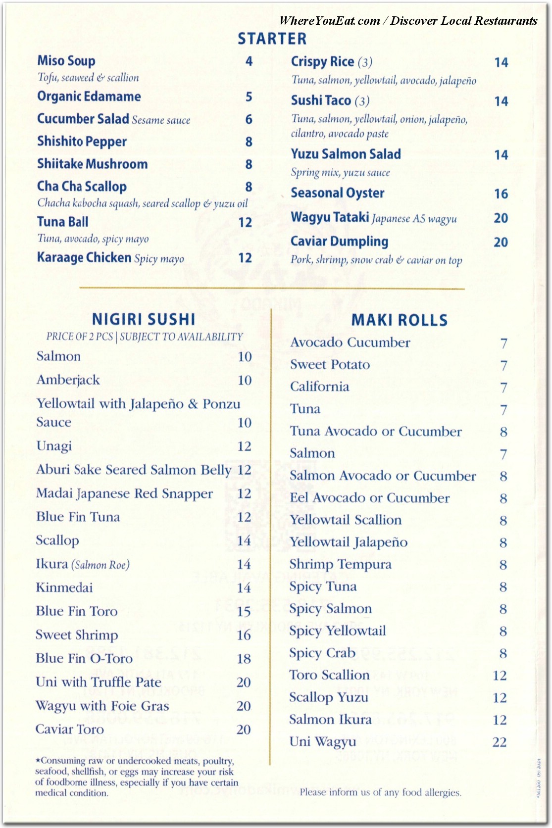 menu image