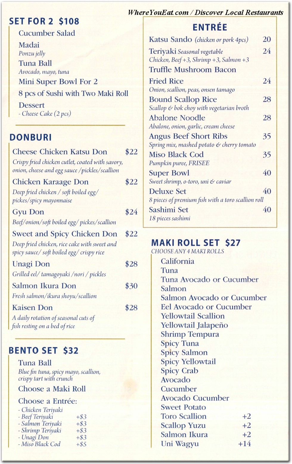 menu image