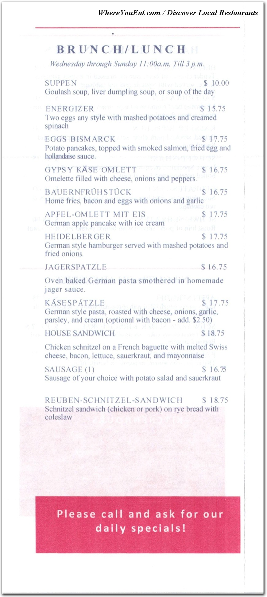 menu image