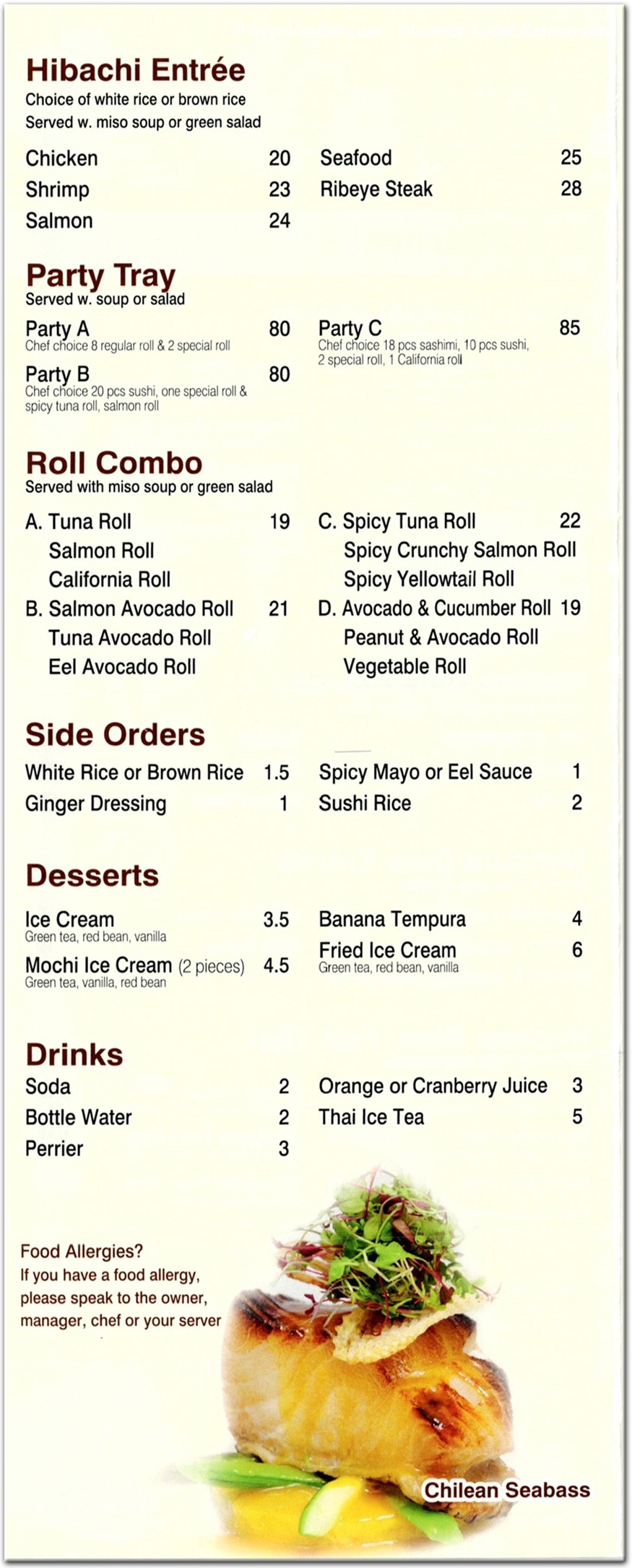 menu image