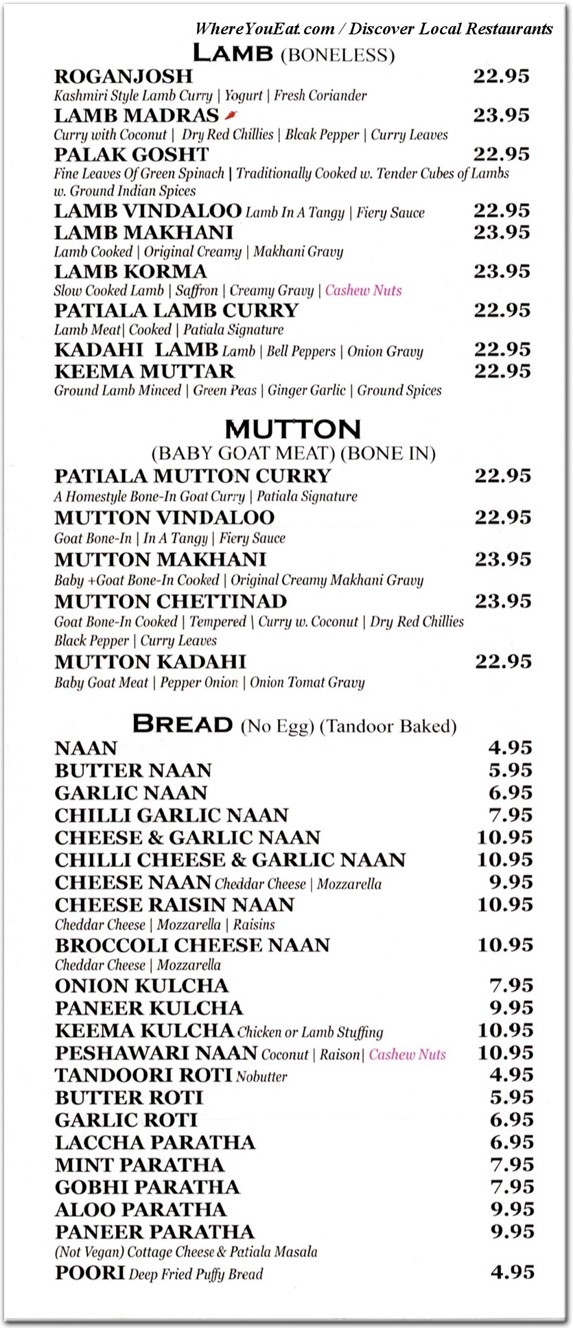 menu image