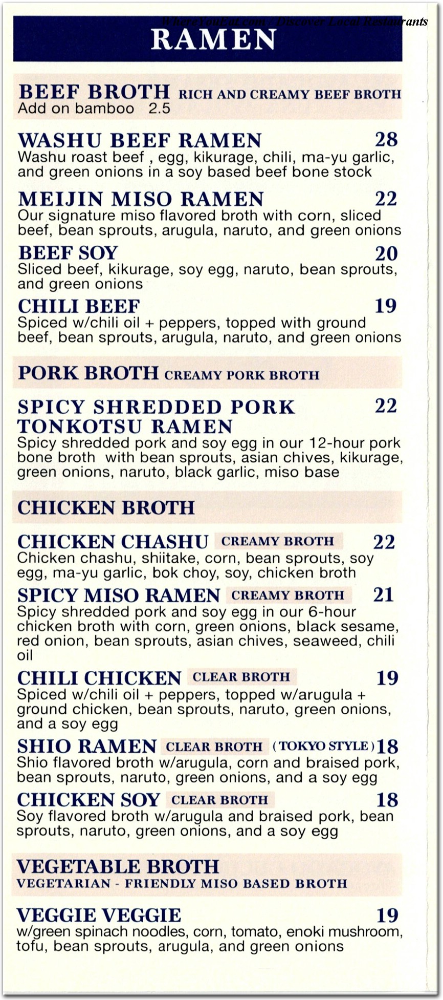 menu image