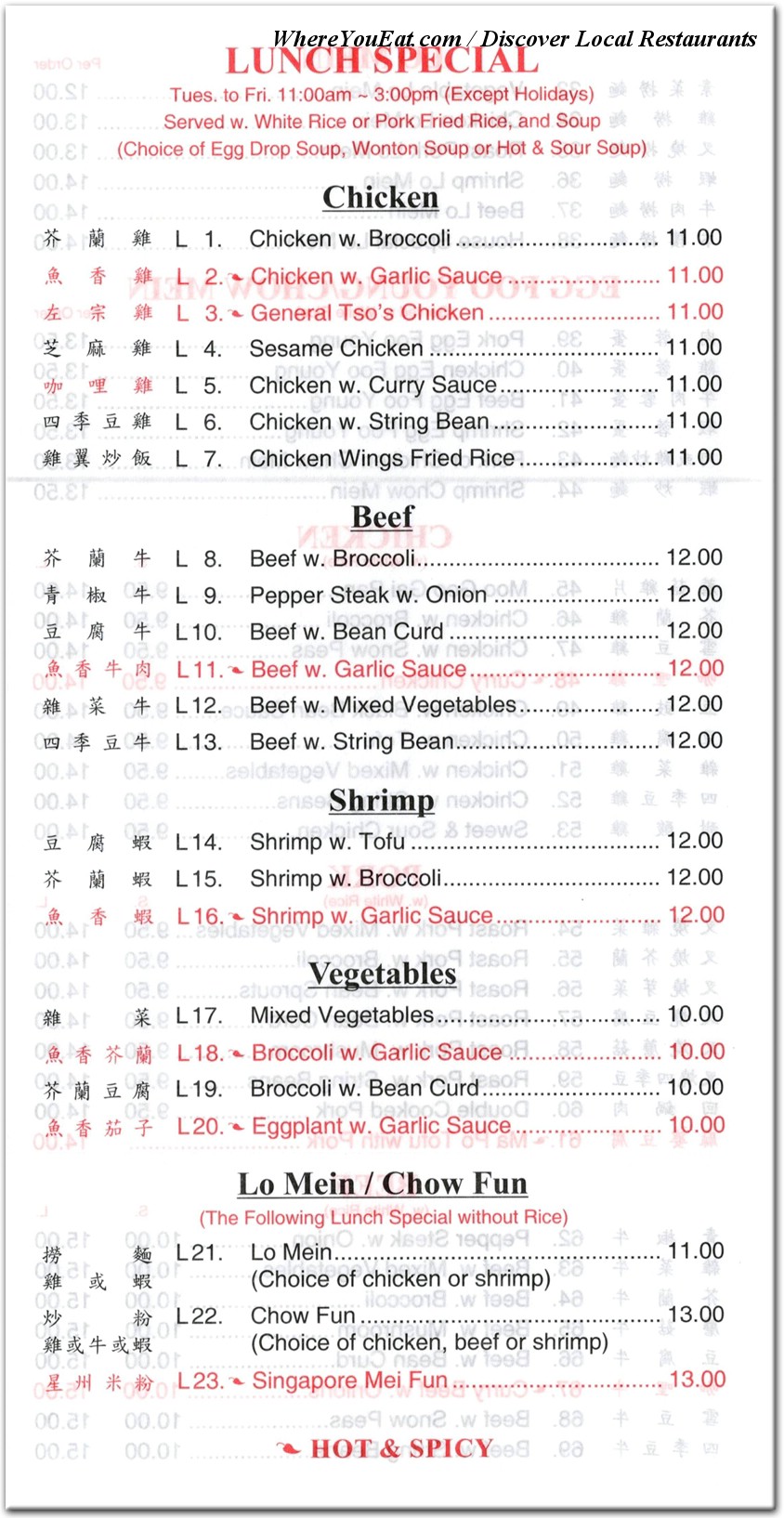 menu image