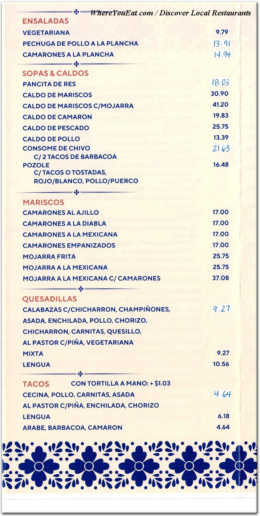 menu image