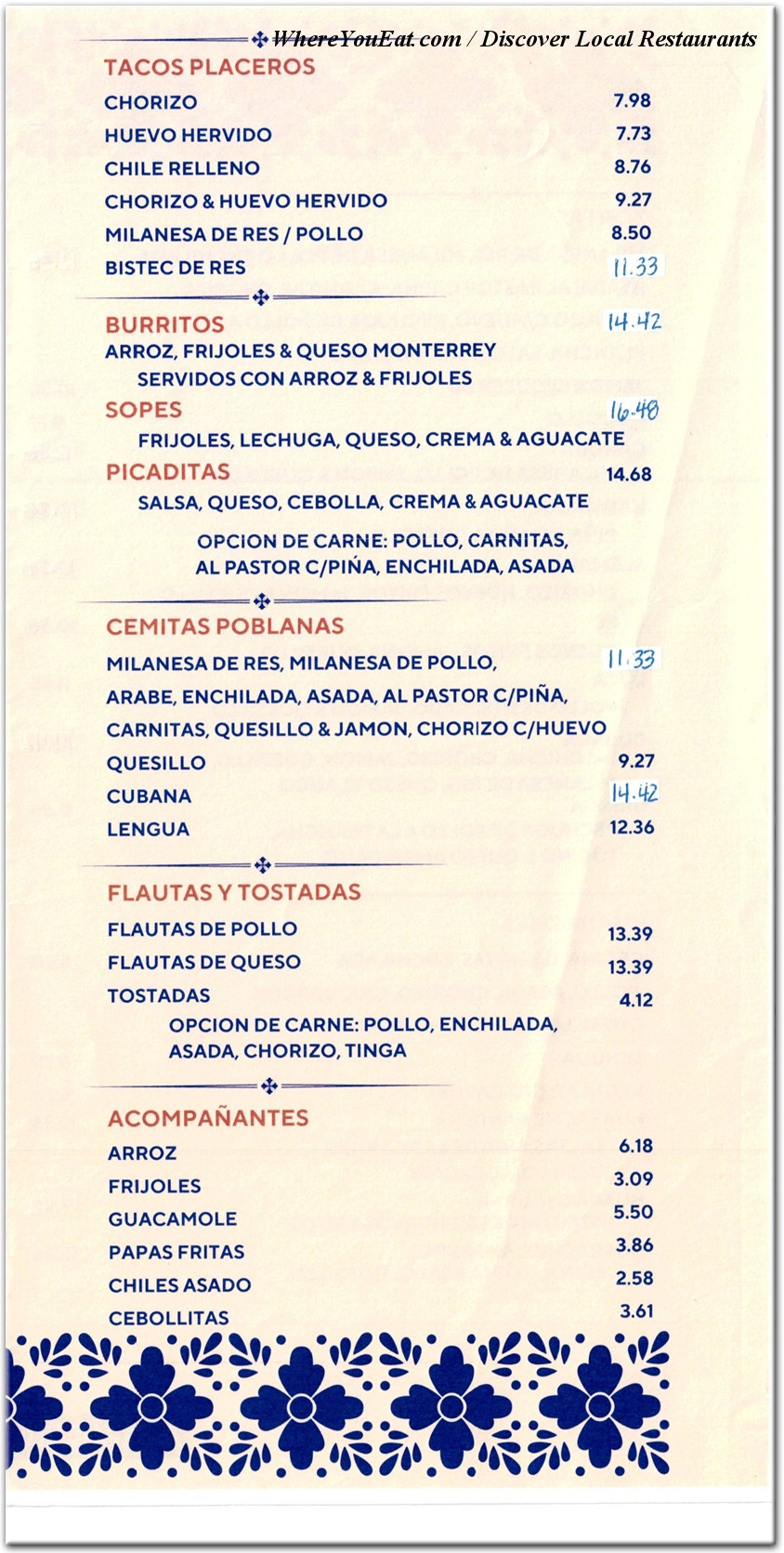 menu image