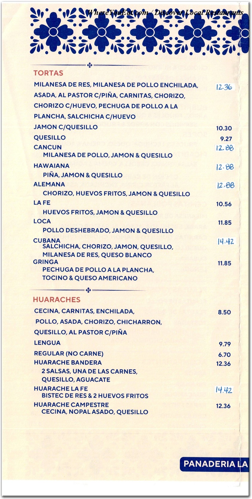 menu image