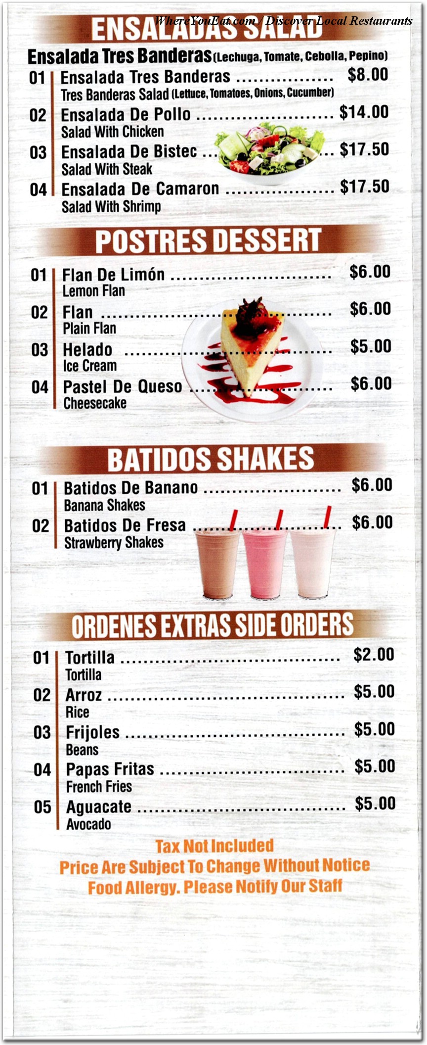 menu image
