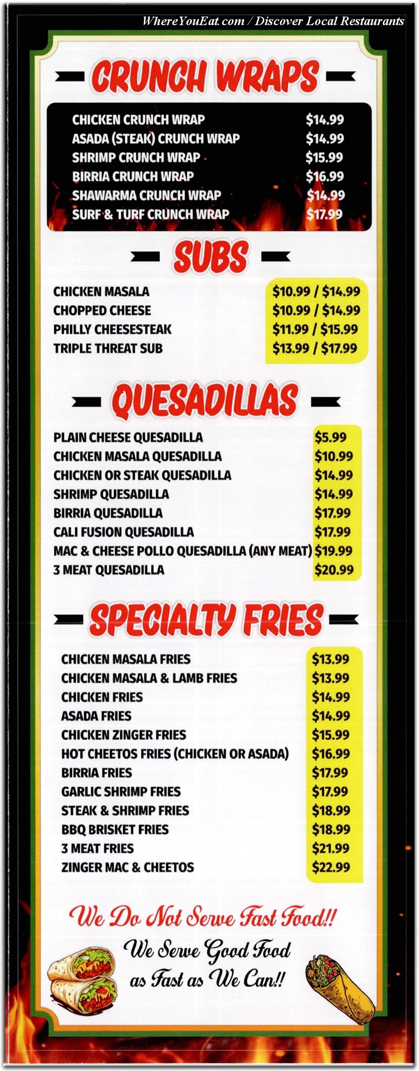 menu image