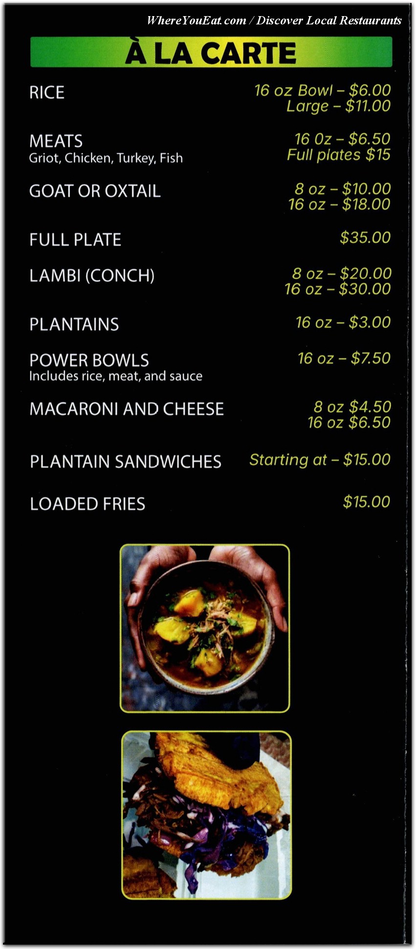 menu image