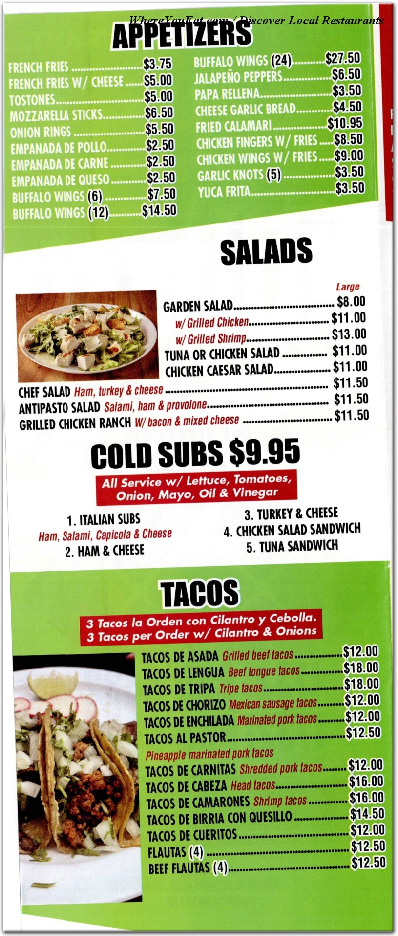 menu image