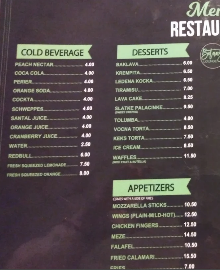 menu image