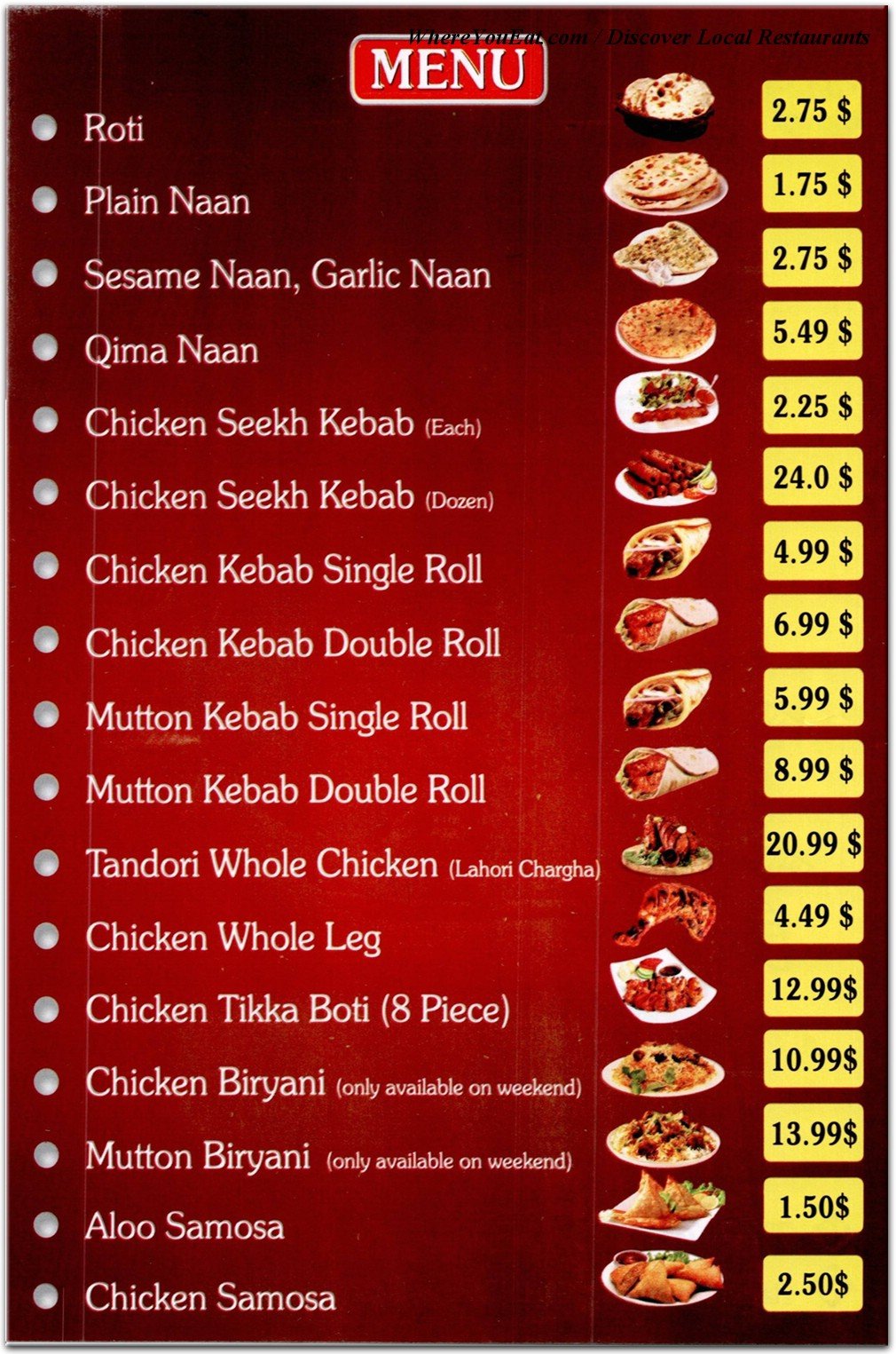 menu image