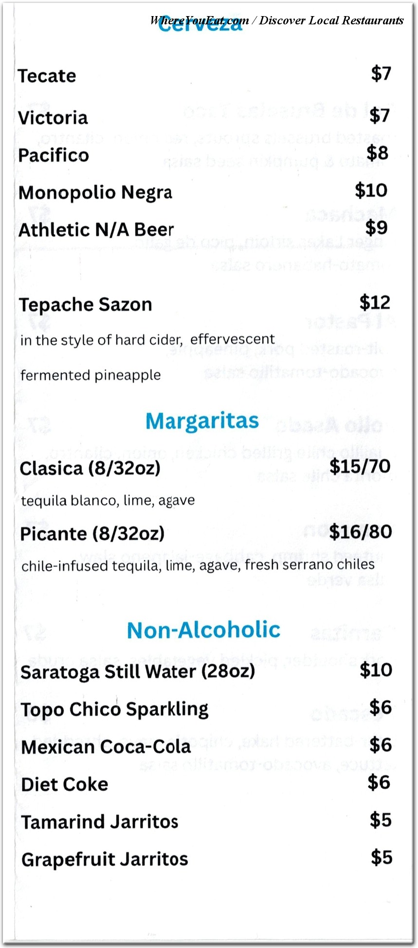 menu image