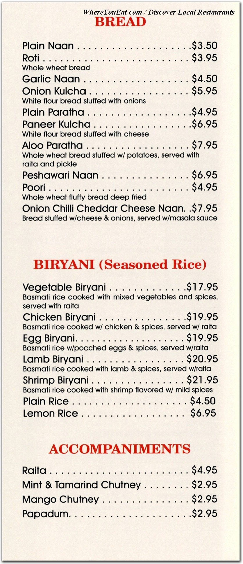 menu image