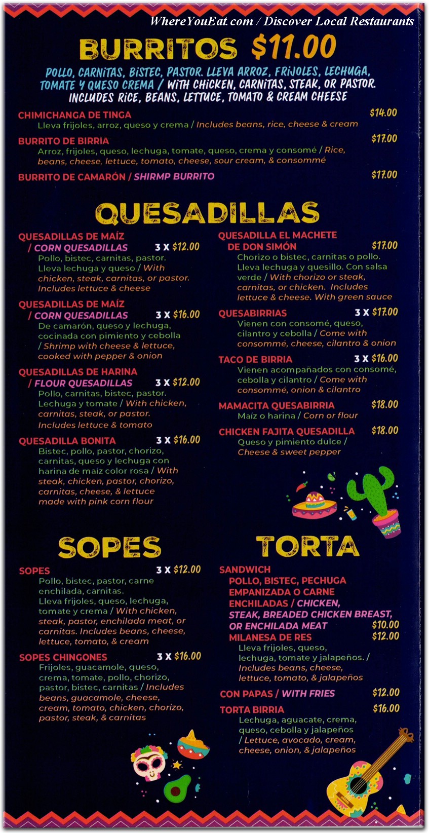 menu image